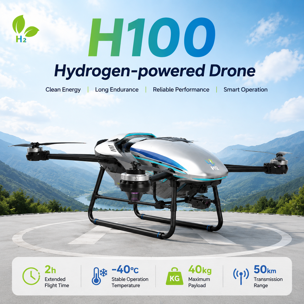 Qingtian H100 Hydrogen-powered Drone