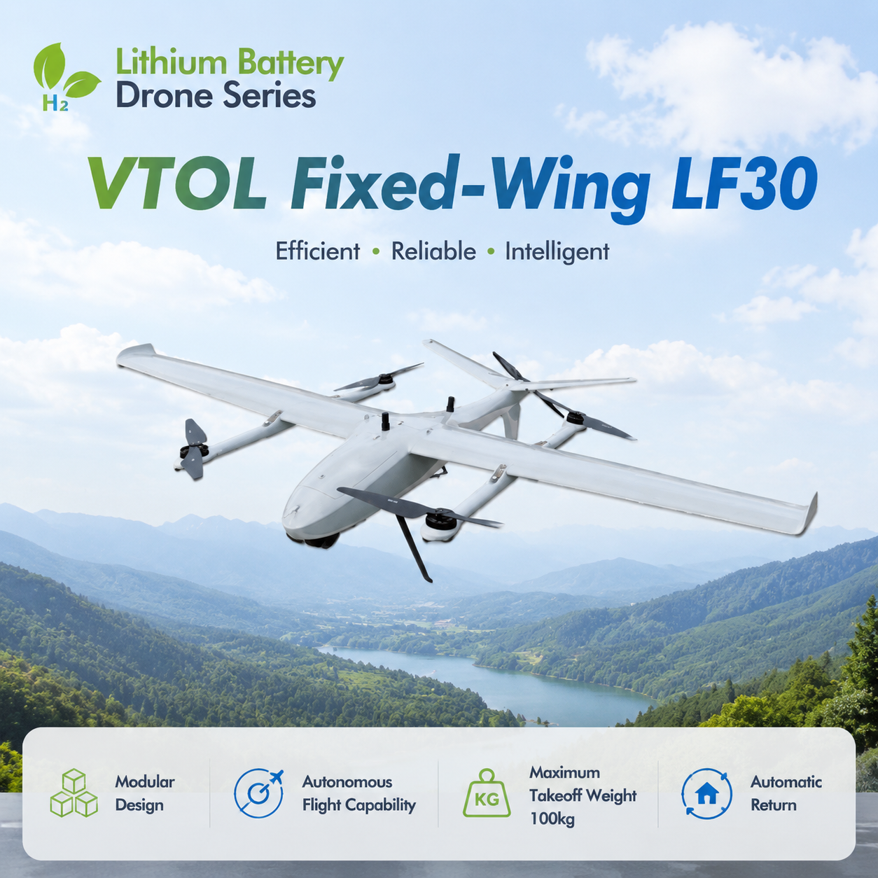 VTOL Fixed-Wing LF30 Drone